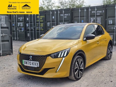 Peugeot e-208 50Kwh Gt Hatchback BW70KVX Yellow #3
