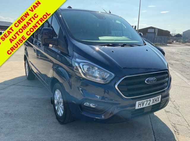 Ford Transit Custom 2.0 300 Ecoblue Limited Crew Van Double Cab Di Blue