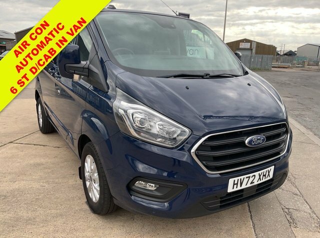 Ford Transit Custom 2.0 300 Ecoblue Limited Crew Van Double Cab Di HV72XHX Blue