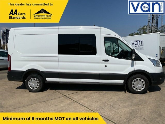 Ford Transit Custom 2.0 350 Ecoblue 6 Seater Crew Van Trend Panel Van WM70HFK White #2