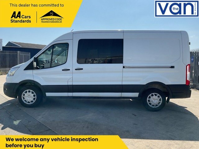 Ford Transit Custom 2.0 350 Ecoblue 6 Seater Crew Van Trend Panel Van WM70HFK White #6