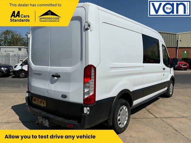 Ford Transit Custom 2.0 350 Ecoblue 6 Seater Crew Van Trend Panel Van WM70HFK White #3