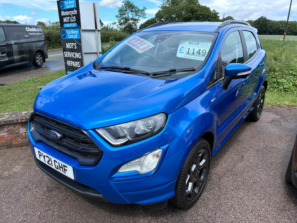 Ford Ecosport 1.0 Ecoboost 140 St-line Hatchback Manu Blue