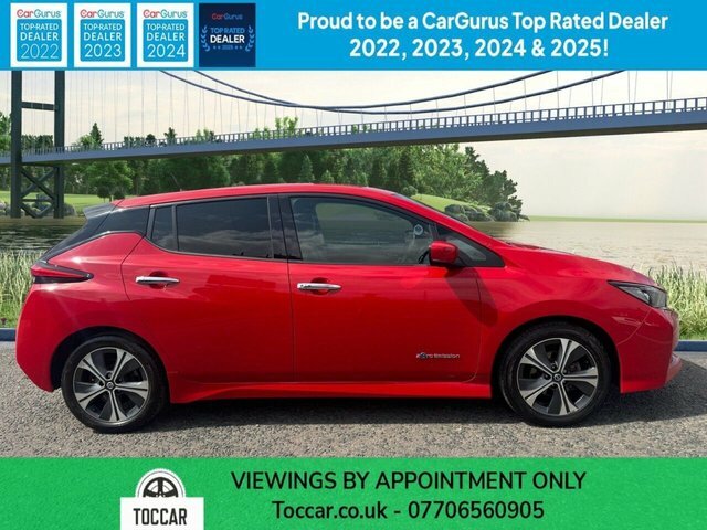 Nissan Leaf 40Kwh Tekna Hatchback 150 Ps YE21JYO Red #2