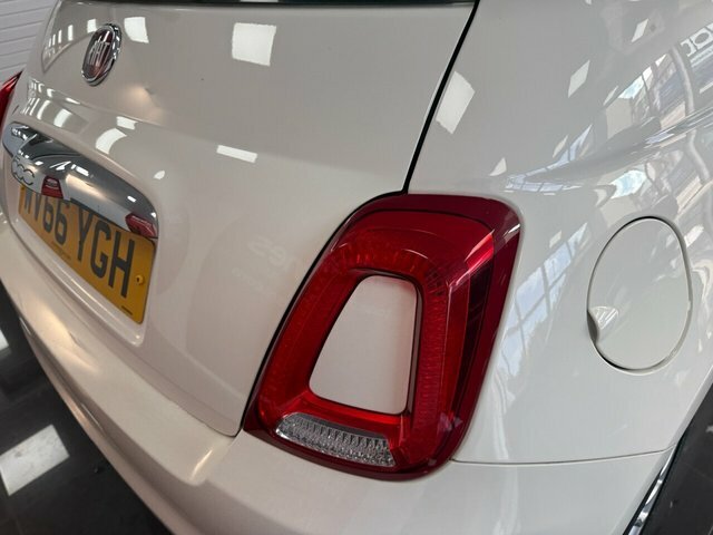 Fiat 500 Hatchback WV66YGH White #4