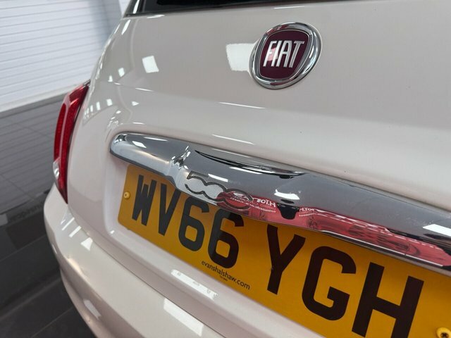 Fiat 500 Hatchback WV66YGH White #6