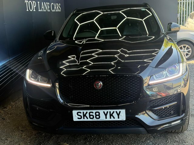 Jaguar F-Pace 2018 2.0 D180 R-sport Awd Euro 6 Ss SK68YKY Black #2