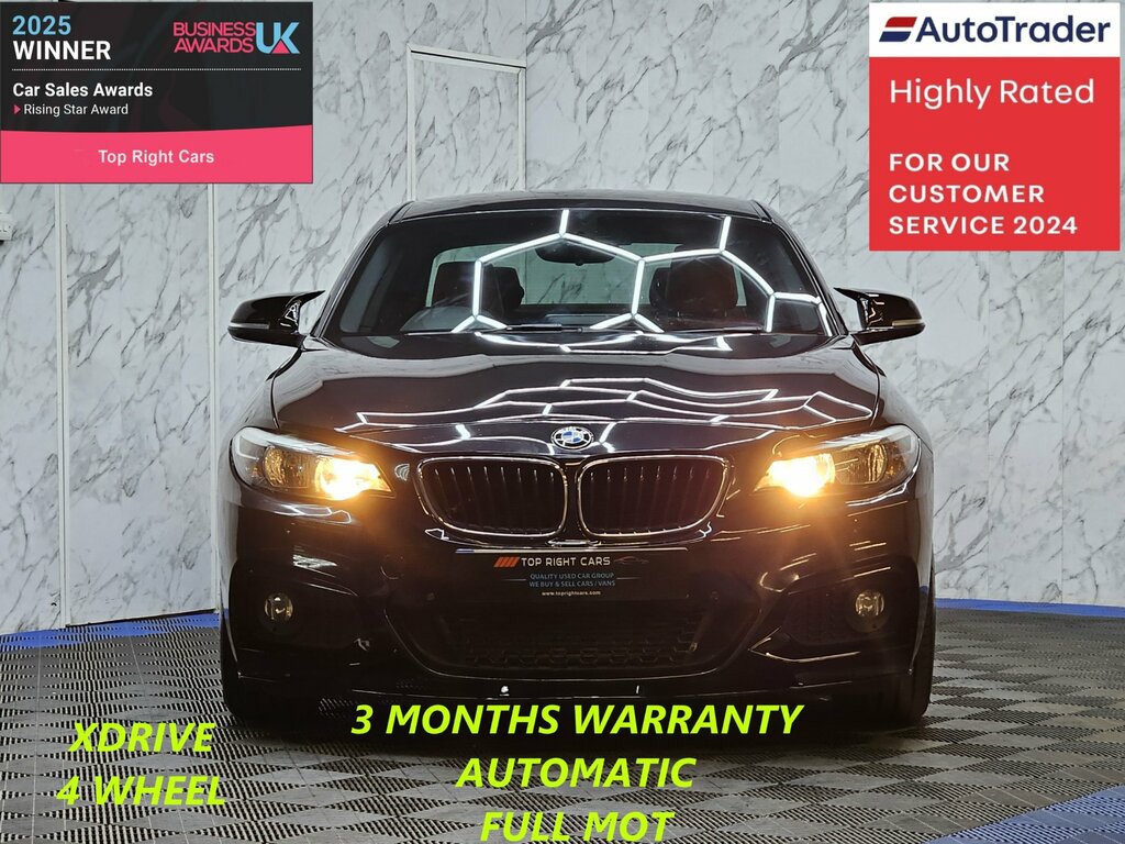 BMW 2 Series Gran Coupe 2.0 220D M Sport Coupe Xdrive Euro 6 Ulez Black #2