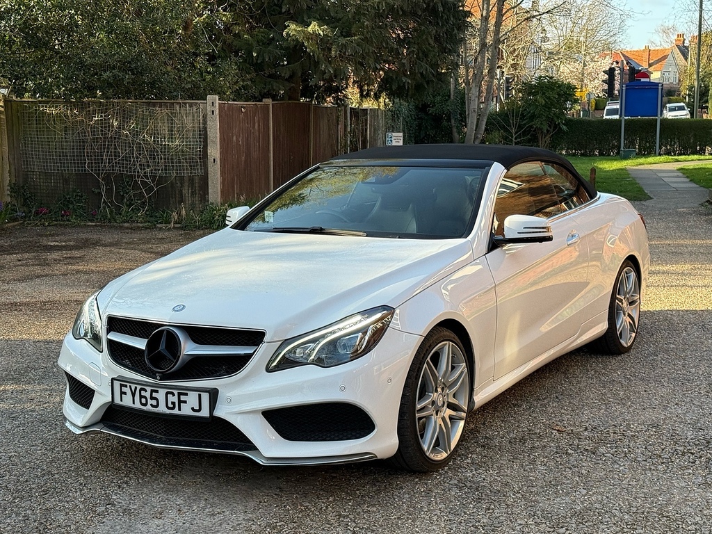 Mercedes-Benz E Class 2.1 E220 Bluetec Amg Line Premium Cabriolet White #5