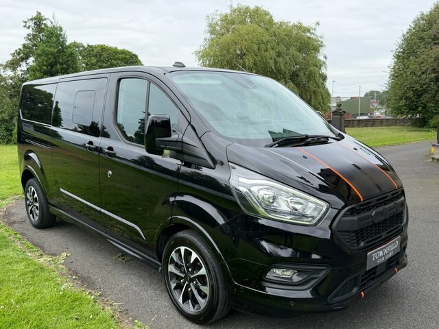 Ford Transit Custom 2.0 320 Ecoblue Sport Crew Van Double Cab Dies Black