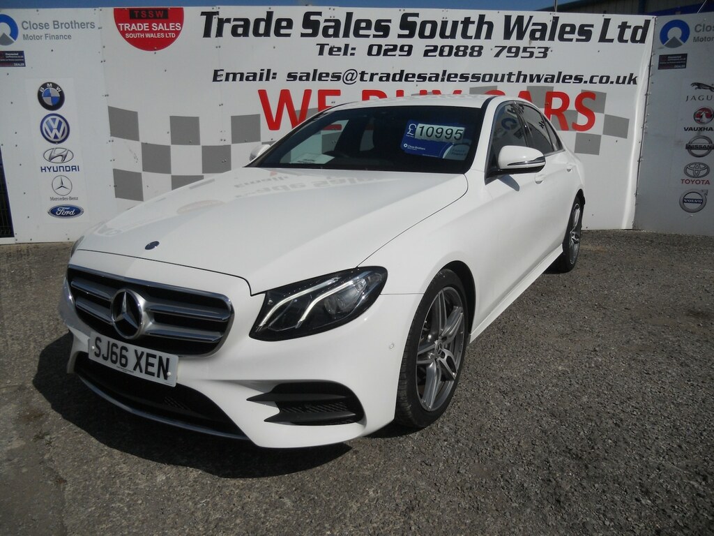 Mercedes-Benz E Class E200d Amg Line 9G-tronic SJ66XEN White #3