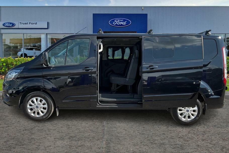 Ford Transit Custom 320 Limited L2 Lwb Double Cab In Van Fwd 2.0 Ecobl WP73YGK Black #4