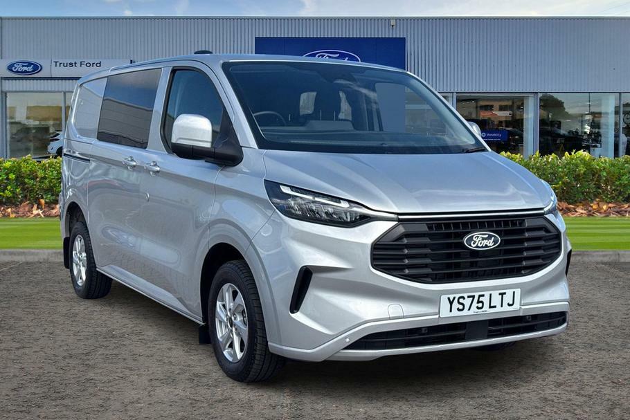 Ford Transit Custom 320 Limited L1 Swb Double Cab In Van Fwd 2.0 Ecobl Silver