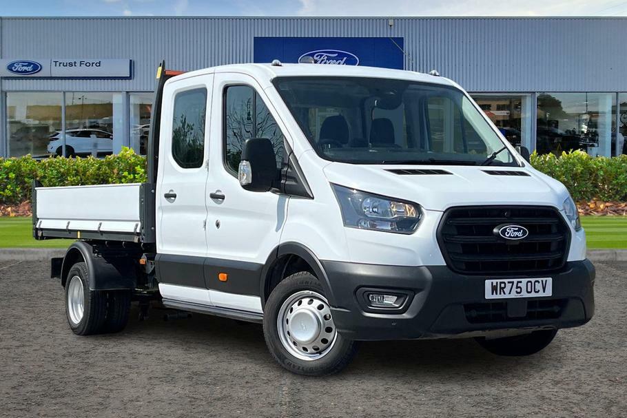 Ford Transit Custom 350 Leader L2 Mwb Double Cab Tipper Rwd 2.0 Ecoblu White