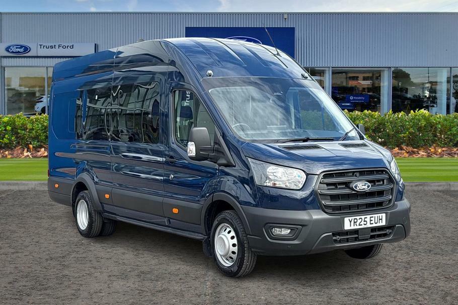Ford Transit Custom 460 Leader L4 H3 Elwb High Roof 17 Seat Minibus Rw Blue