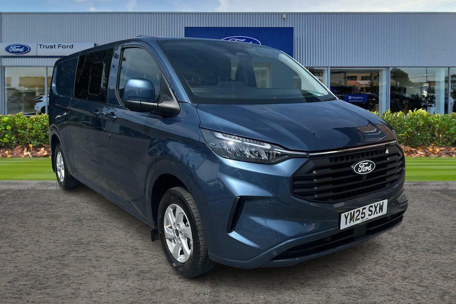 Ford Transit Custom 320 L2 Fwd 2.0 Ecoblue 136Ps H1 Double Cab Van Lim Blue