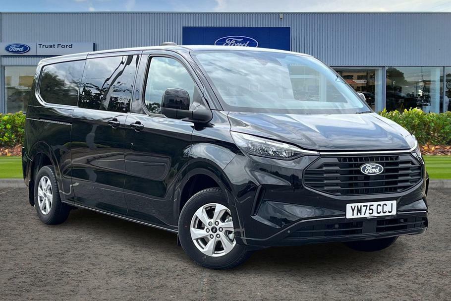 Ford Transit Custom 320 Limited L2 Lwb Double Cab In Van Fwd 2.0 Ecobl Black