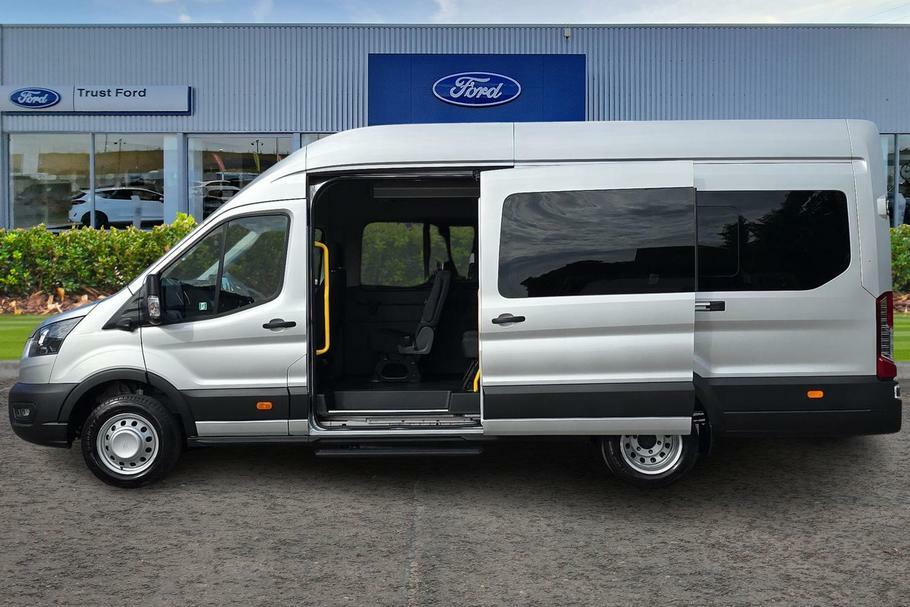 Ford Transit Custom 460 Trend L4 H3 Elwb High Roof 17 Seat Minibus Rwd Silver #5