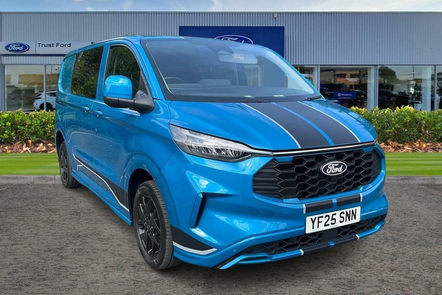 Ford Transit Custom 320 Sport L1 Swb Double Cab In Van Awd 2.0 Ec Blue