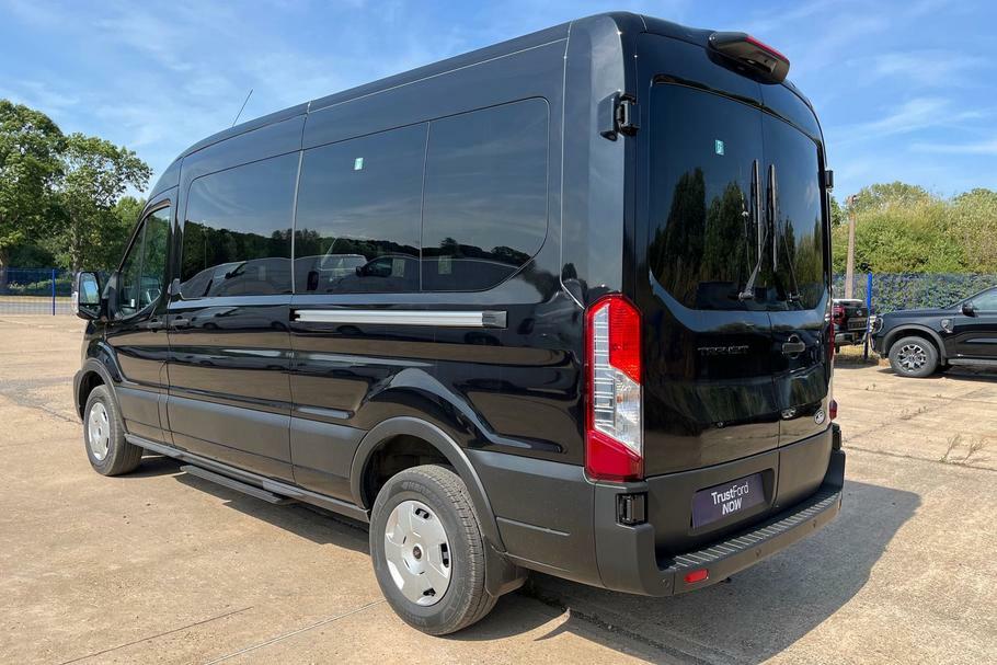 Ford Transit Custom 410 Trend L3 H2 Lwb Medium Roof 15 Seat Minibus Rw Black #2
