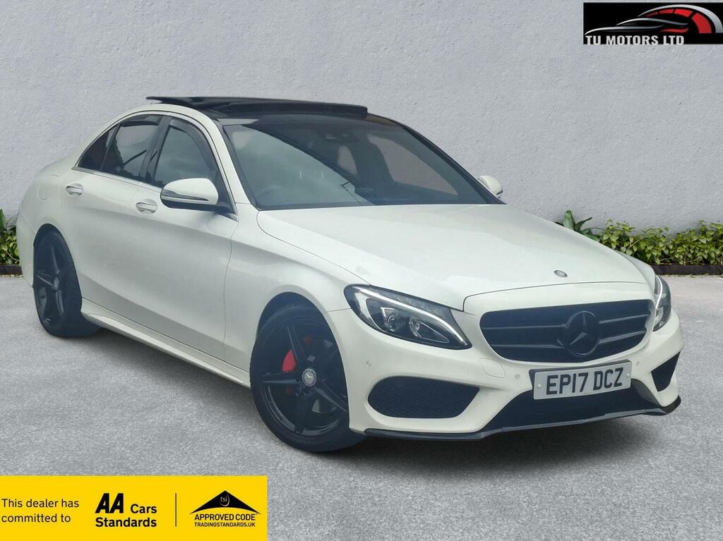 Mercedes-Benz C Class Saloon 2.1 C220d Amg Line Premium Plus G-tronic White