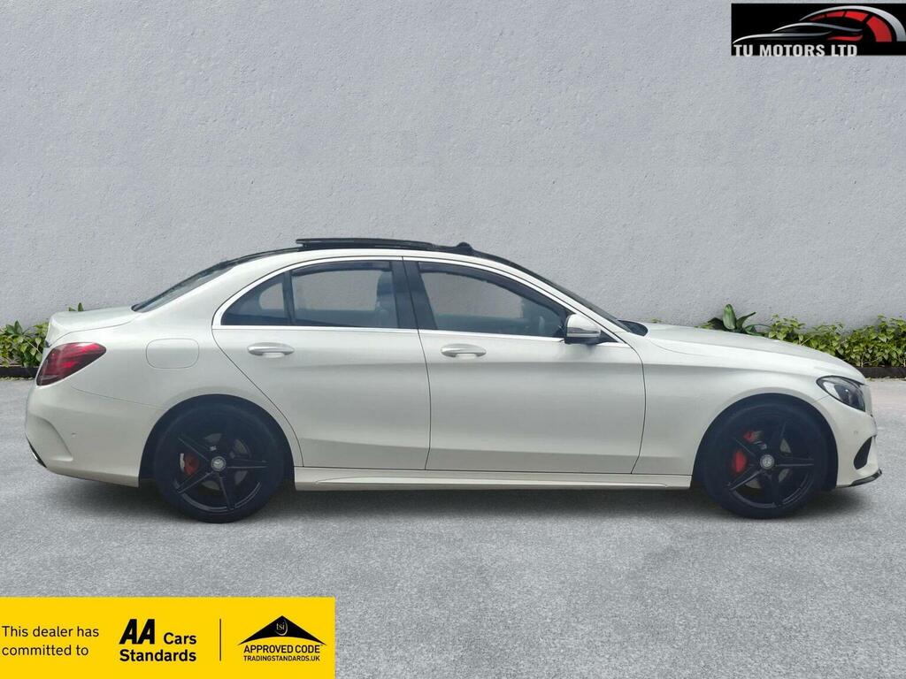 Mercedes-Benz C Class Saloon 2.1 C220d Amg Line Premium Plus G-tronic EP17DCZ White #5