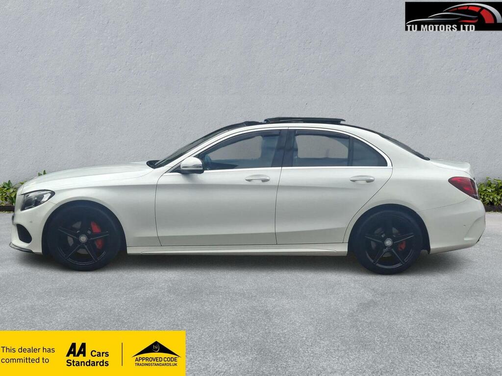 Mercedes-Benz C Class Saloon 2.1 C220d Amg Line Premium Plus G-tronic EP17DCZ White #6
