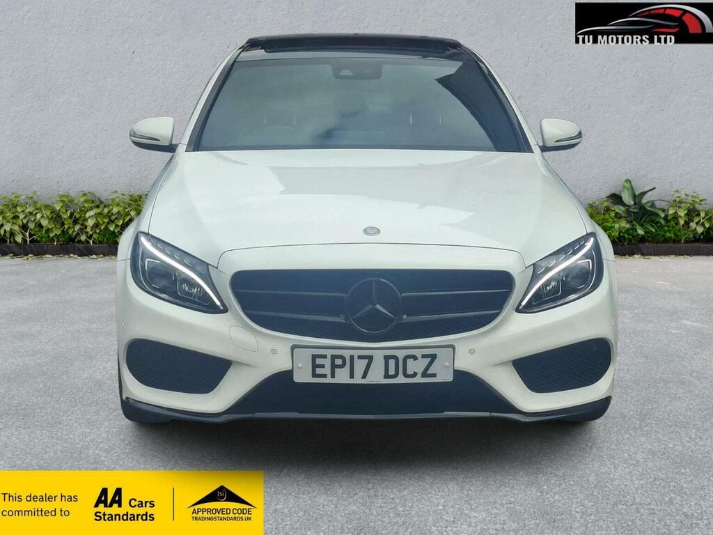 Mercedes-Benz C Class Saloon 2.1 C220d Amg Line Premium Plus G-tronic EP17DCZ White #2
