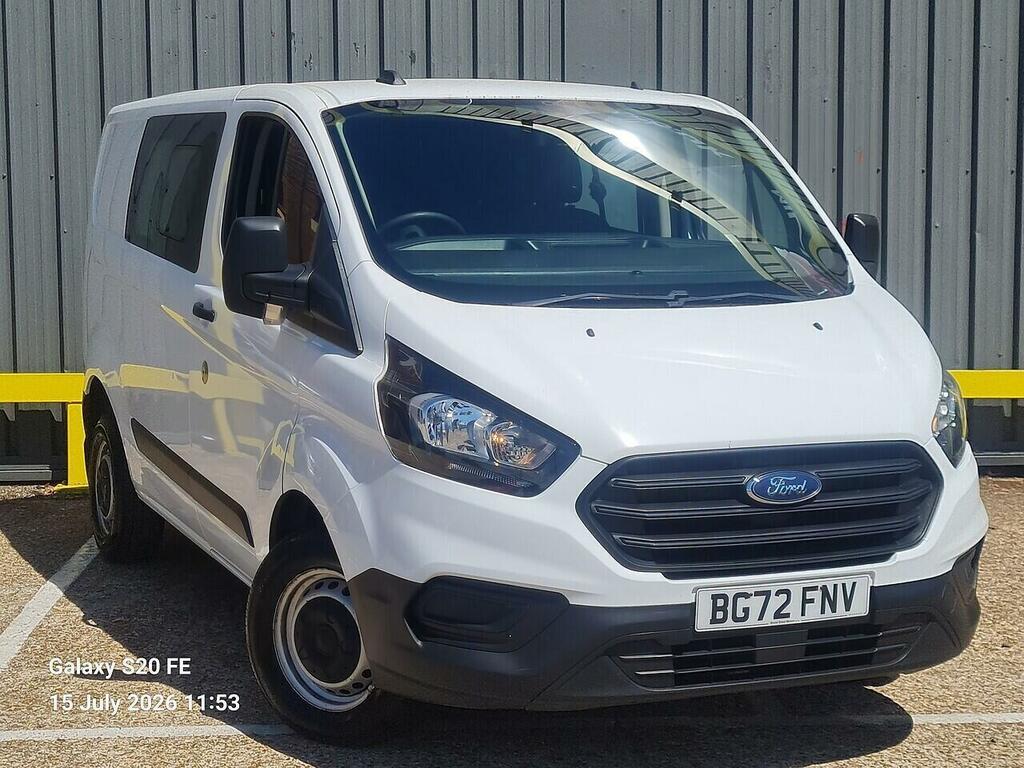 Ford Transit Custom 2.0 280 Ecoblue Leader Crew Van Double Cab Die White