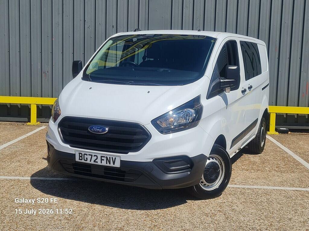 Ford Transit Custom 2.0 280 Ecoblue Leader Crew Van Double Cab Die BG72FNV White #2