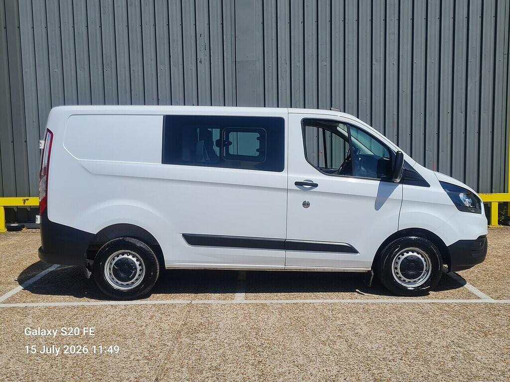 Ford Transit Custom 2.0 280 Ecoblue Leader Crew Van Double Cab Die BG72FNV White #5