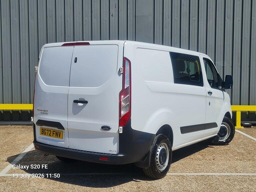 Ford Transit Custom 2.0 280 Ecoblue Leader Crew Van Double Cab Die BG72FNV White #6