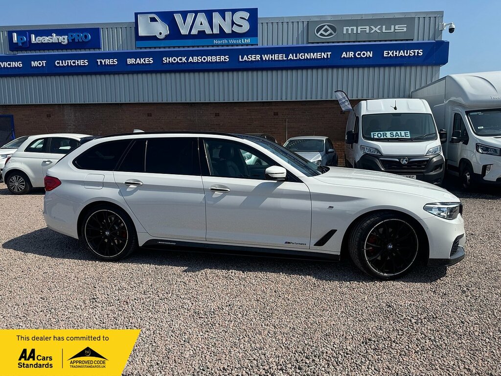 BMW 5 Series 520D M Sport YA18WSZ White #4