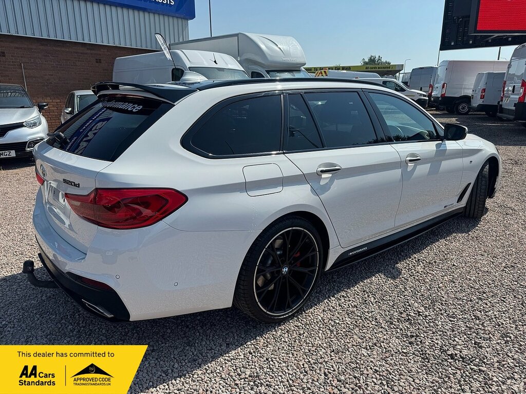 BMW 5 Series 520D M Sport YA18WSZ White #3