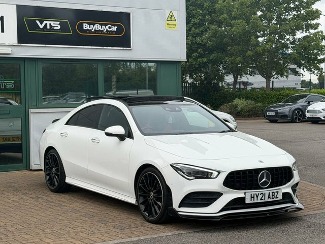Mercedes-Benz CLA Class 2021 1.3 Cla200 Amg Line Premium Plus 2 Coupe White