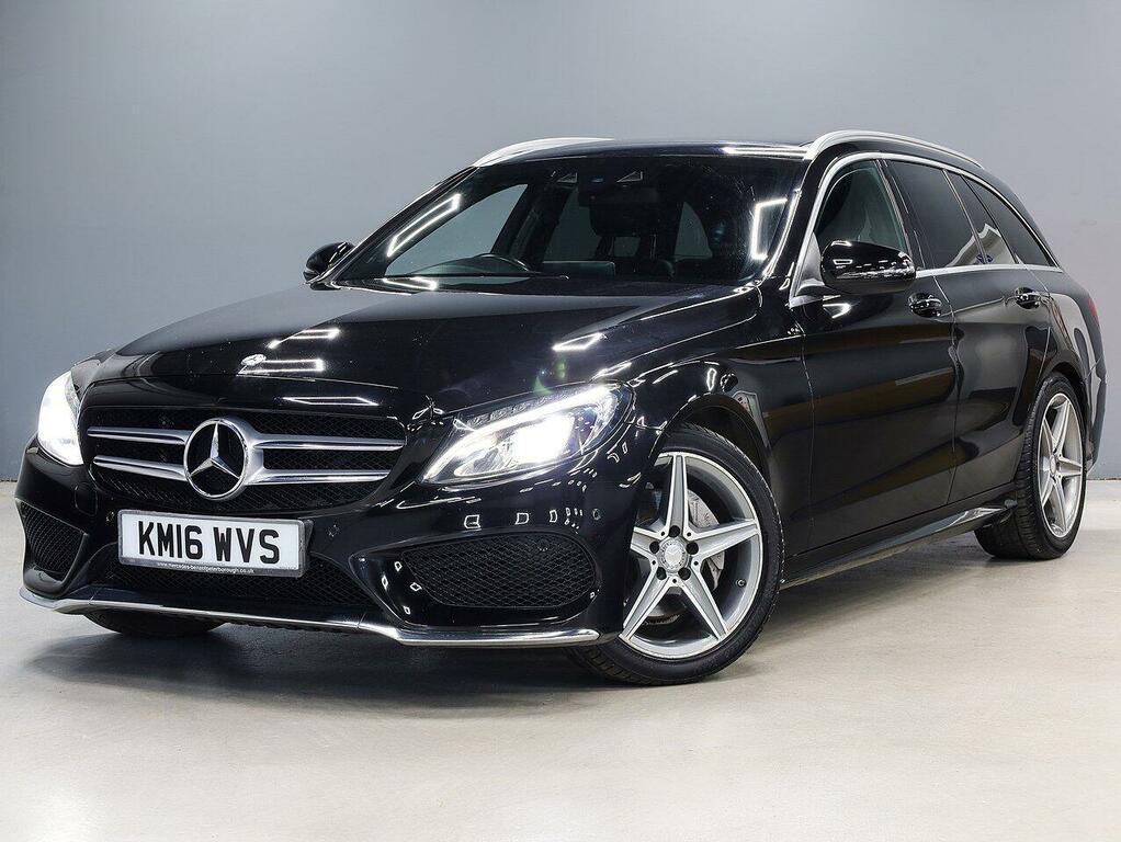 Mercedes-Benz C Class C220d Amg Line Premium Plus Estate KM16WVS Black #5