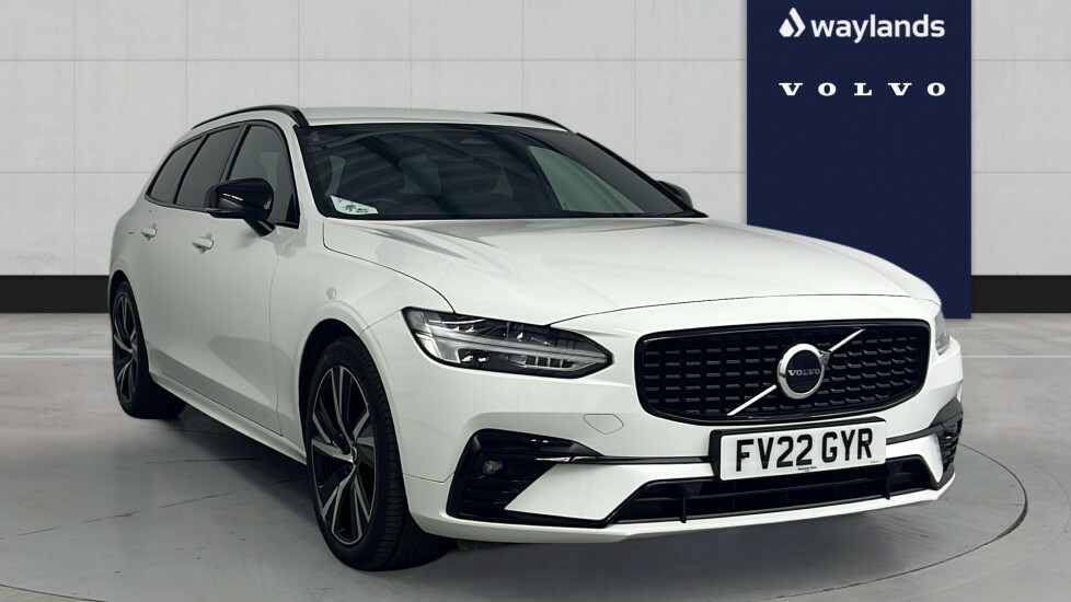 Volvo V90 R-design, B4 Mild Hybrid Retractable Towbar White
