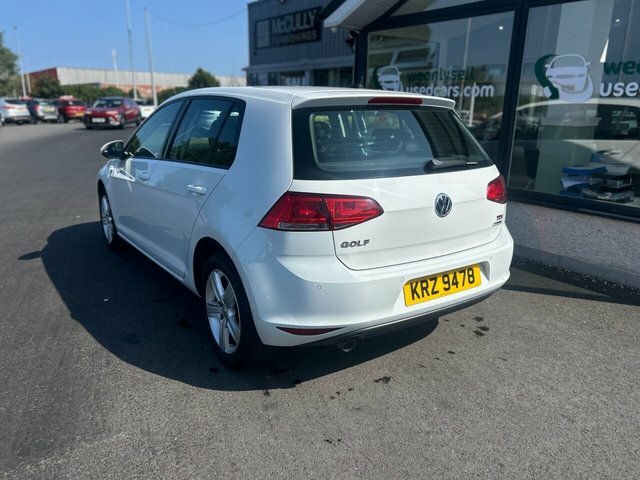 Volkswagen Golf 1.6 Tdi Bluemotion Tech Match Edition Hatchback KRZ9478 White #5