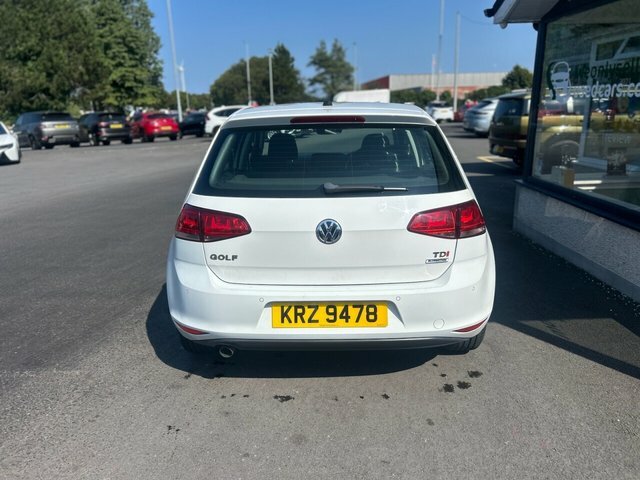 Volkswagen Golf 1.6 Tdi Bluemotion Tech Match Edition Hatchback KRZ9478 White #6