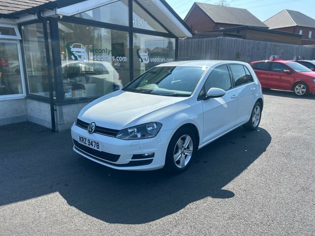 Volkswagen Golf 1.6 Tdi Bluemotion Tech Match Edition Hatchback KRZ9478 White #3