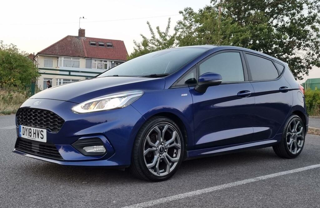Ford Fiesta 1.0T Ecoboost St-line Euro 6 Ss DY18HVS Blue #3