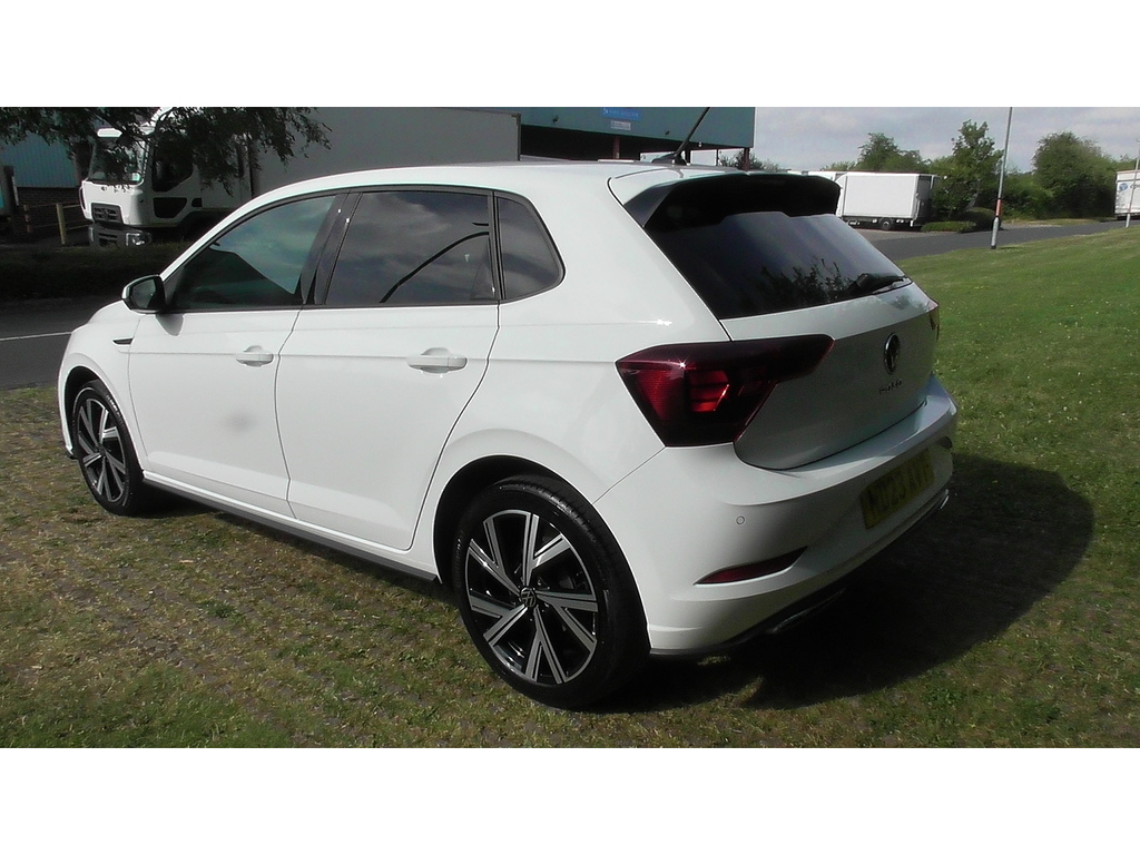 Volkswagen Polo Tsi R-line White #4