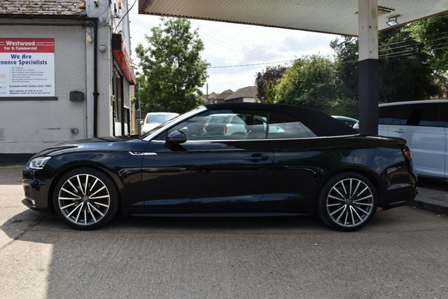 Audi A5 2.0 Tfsi 40 S Line Convertible S Tronic DX19GVU Black #4