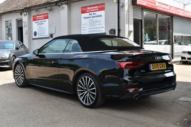 Audi A5 2.0 Tfsi 40 S Line Convertible S Tronic DX19GVU Black #5