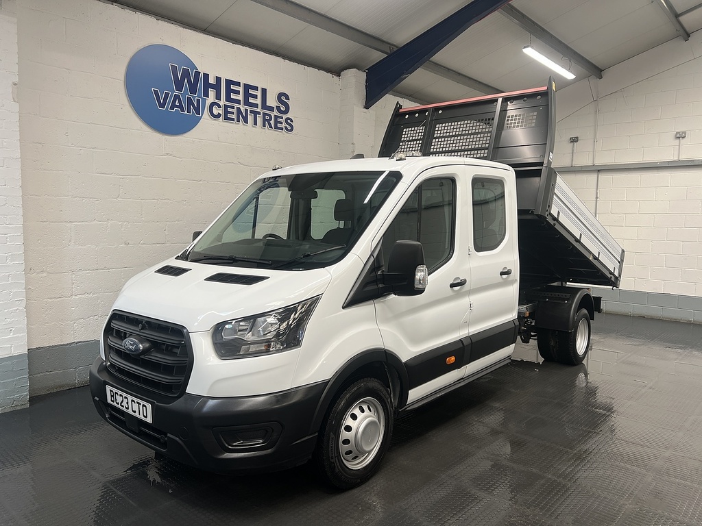 Ford Transit Custom 2.0 350 Ecoblue Leader Tipper Double Cab Diese BC23CTO White