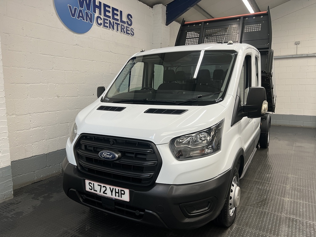 Ford Transit Custom 2.0 350 Ecoblue Leader Tipper Double Cab Diese SL72YHP White