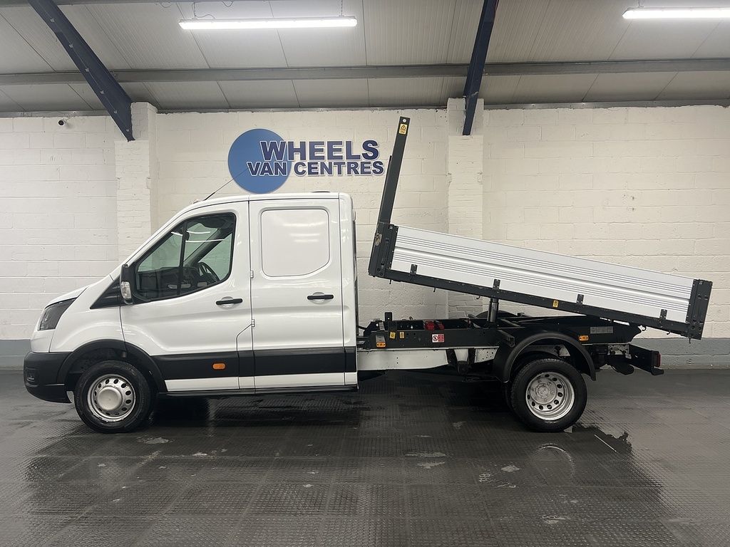 Ford Transit Custom 350 Ecoblue Leader Utility Cab Drw Tipper BT70VVH White #2