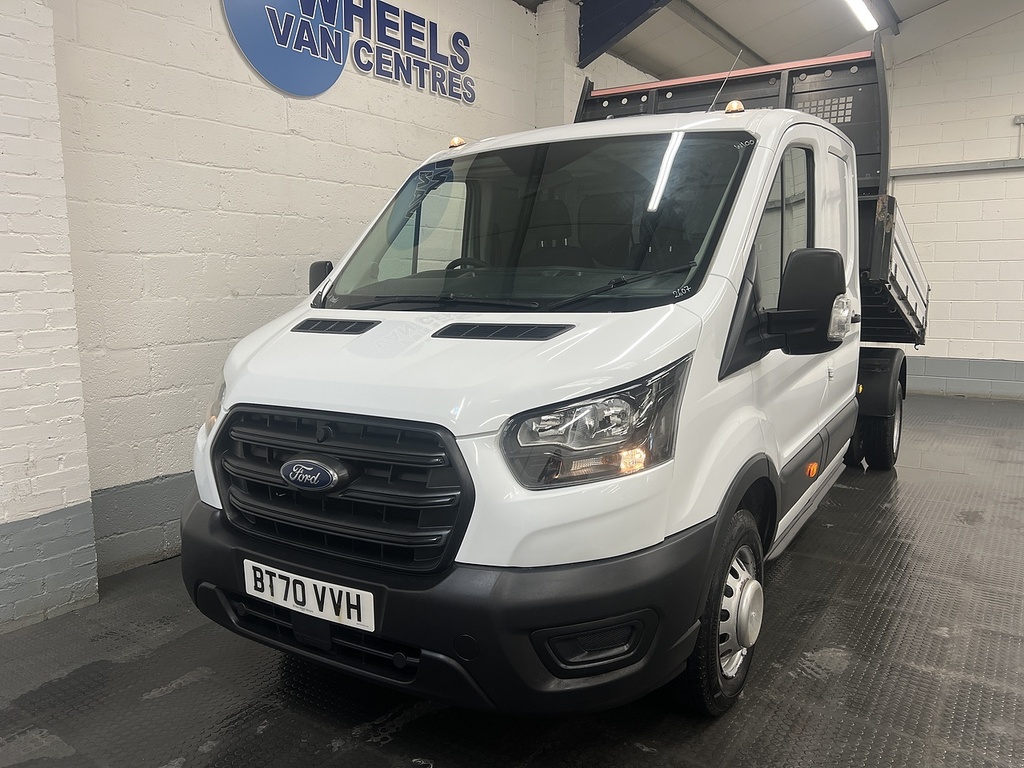 Ford Transit Custom 350 Ecoblue Leader Utility Cab Drw Tipper BT70VVH White