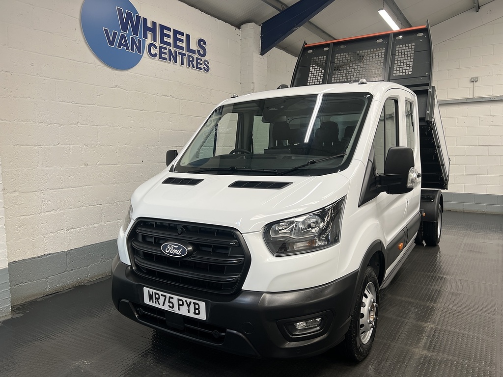 Ford Transit Custom 2.0 350 Ecoblue Leader Chassis Double Cab Dies White
