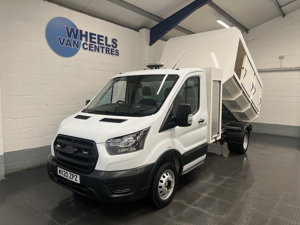 Ford Transit Custom 350 Ecoblue Leader 2.0 Refuge Tipper Di WV20ZPZ White